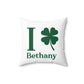 I Clover Bethany Spun Polyester Square Pillow
