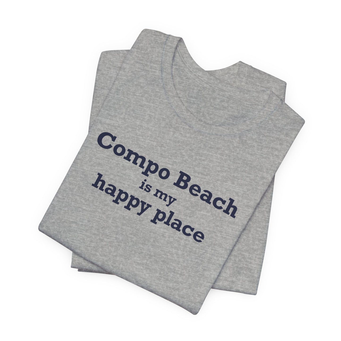 Compo Beach Is My Happy Place Unisex Jersey Short Sleeve T-Shirt