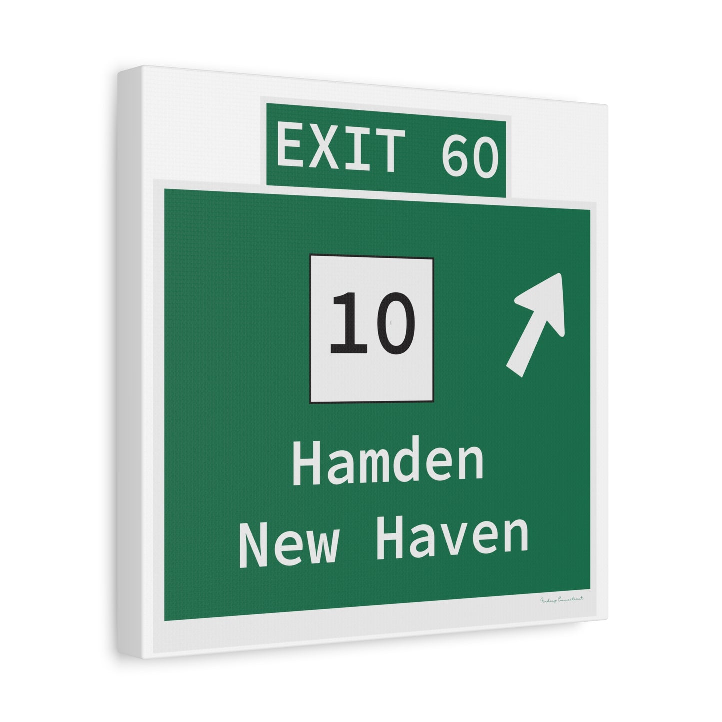 Vintage WCP Exit 60 Sign Matte Canvas, Stretched, 1.25"