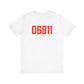 06811 Danbury Connecticut Zip Code Unisex Jersey Short Sleeve T-Shirt