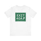 Vintage Exit 40A Merritt Parkway Sign Unisex Jersey Short Sleeve T-Shirt