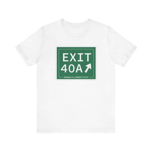 Vintage Exit 40A Merritt Parkway Sign Unisex Jersey Short Sleeve T-Shirt
