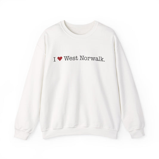 I Heart West Norwalk. Unisex Heavy Blend™ Crewneck Sweatshirt