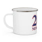 203 New Haven Red White & Blue Enamel Camping Mug