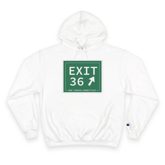 Vintage Exit 36 Merritt Parkway Sign Champion Hoodie