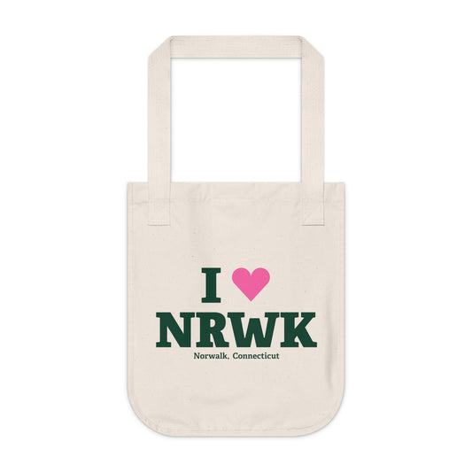 I Heart NRWK Organic Canvas Tote Bag