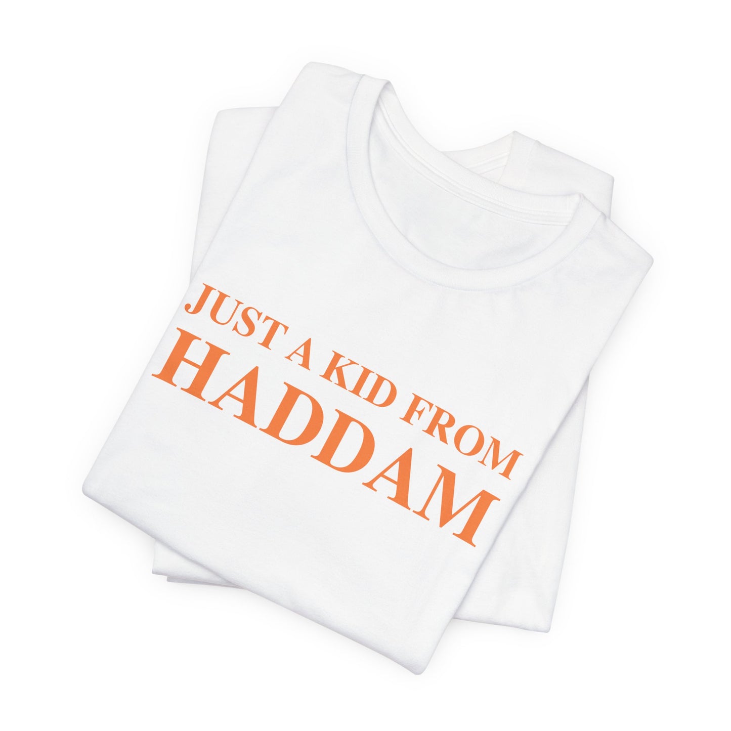 Just a kid from Haddam Unisex Jersey Short Sleeve Tee