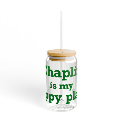 Chaplin is My Happy Place Sipper Glass, 16oz
