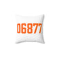 06877 Ridgefield Connecticut Zip Code Spun Polyester Square Pillow