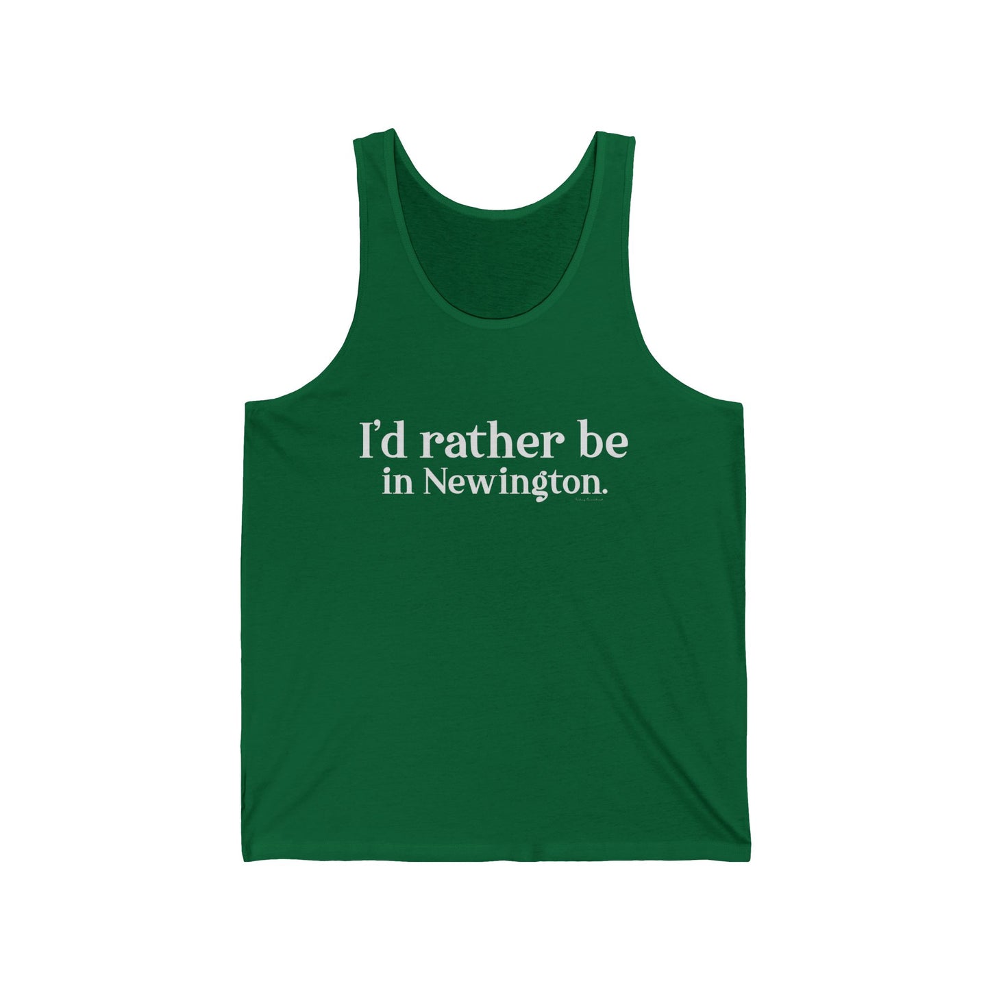 I'd rather be in Newington Unisex Jersey Tank