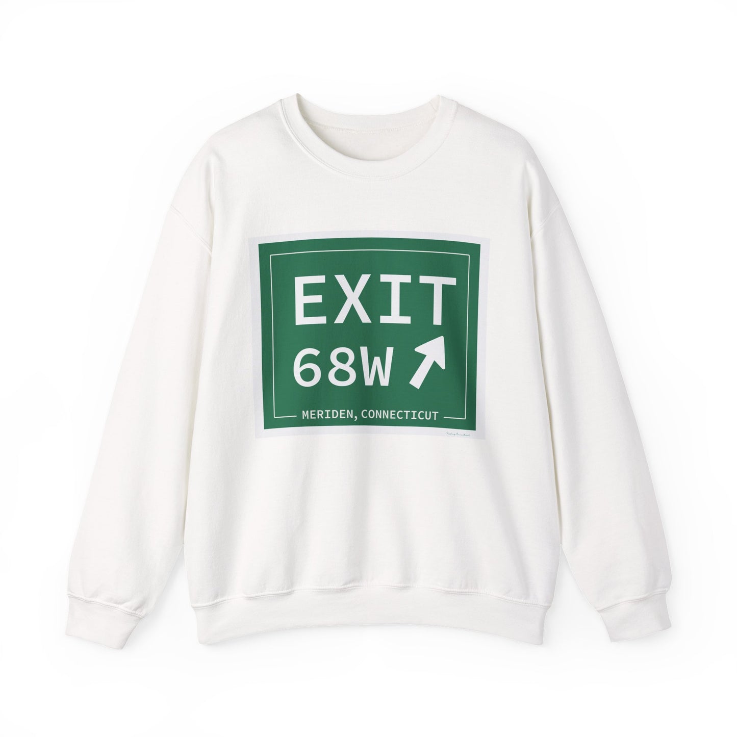 Vintage Exit 68W WCP Sign Unisex Heavy Blend™ Crewneck Sweatshirt