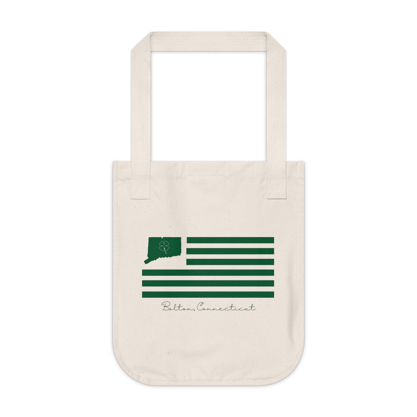 Bolton Connecticut St. Patrick’s Day Flag Organic Canvas Tote Bag