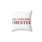 Just a kid from Chester Spun Polyester Square Pillow