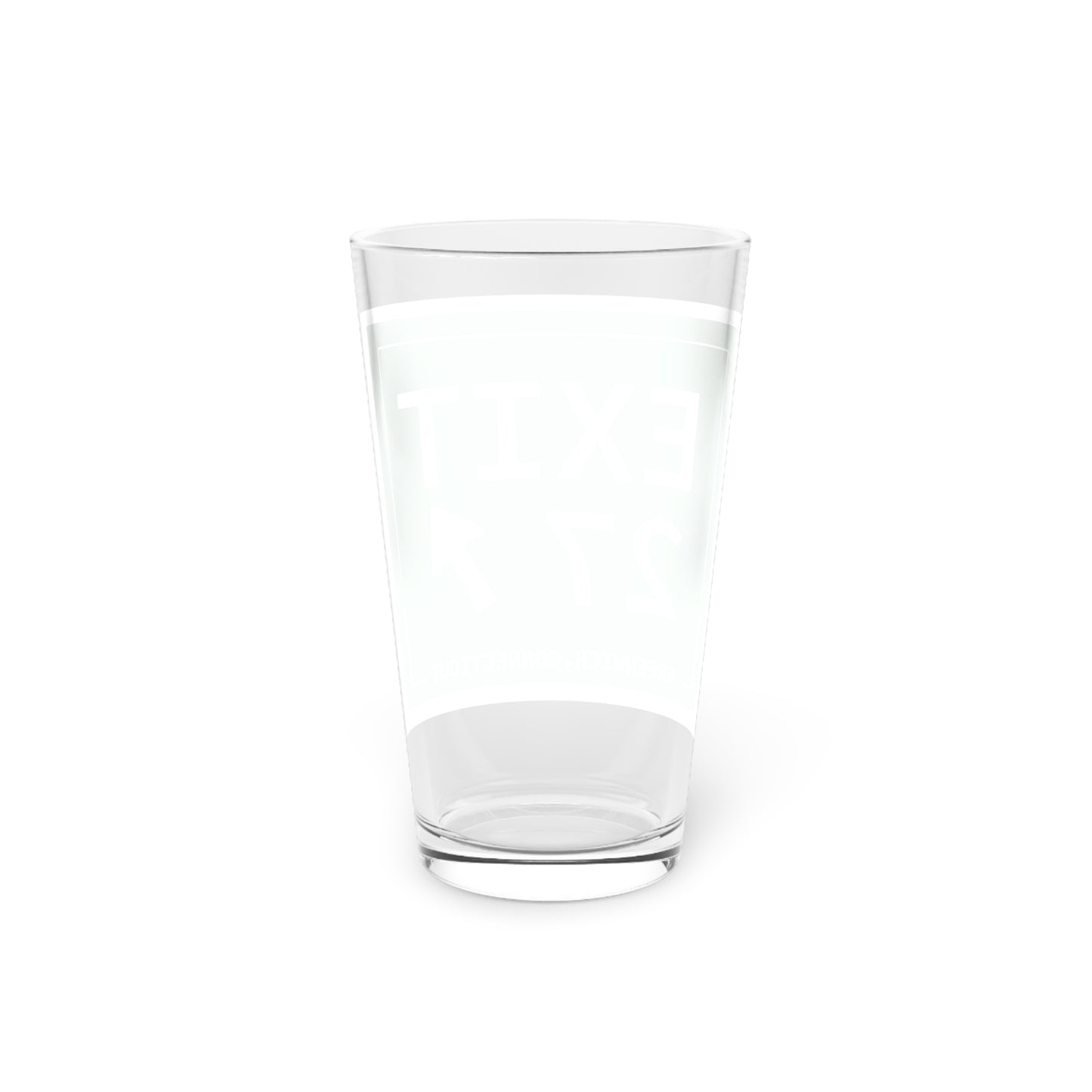 Vintage Exit 27 Merritt Parkway Sign Pint Glass, 16oz
