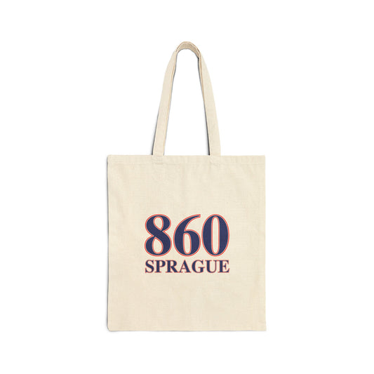 860 Sprague Red, White & Blue Cotton Canvas Tote Bag