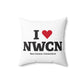 I Heart NWCN Spun Polyester Square Pillow