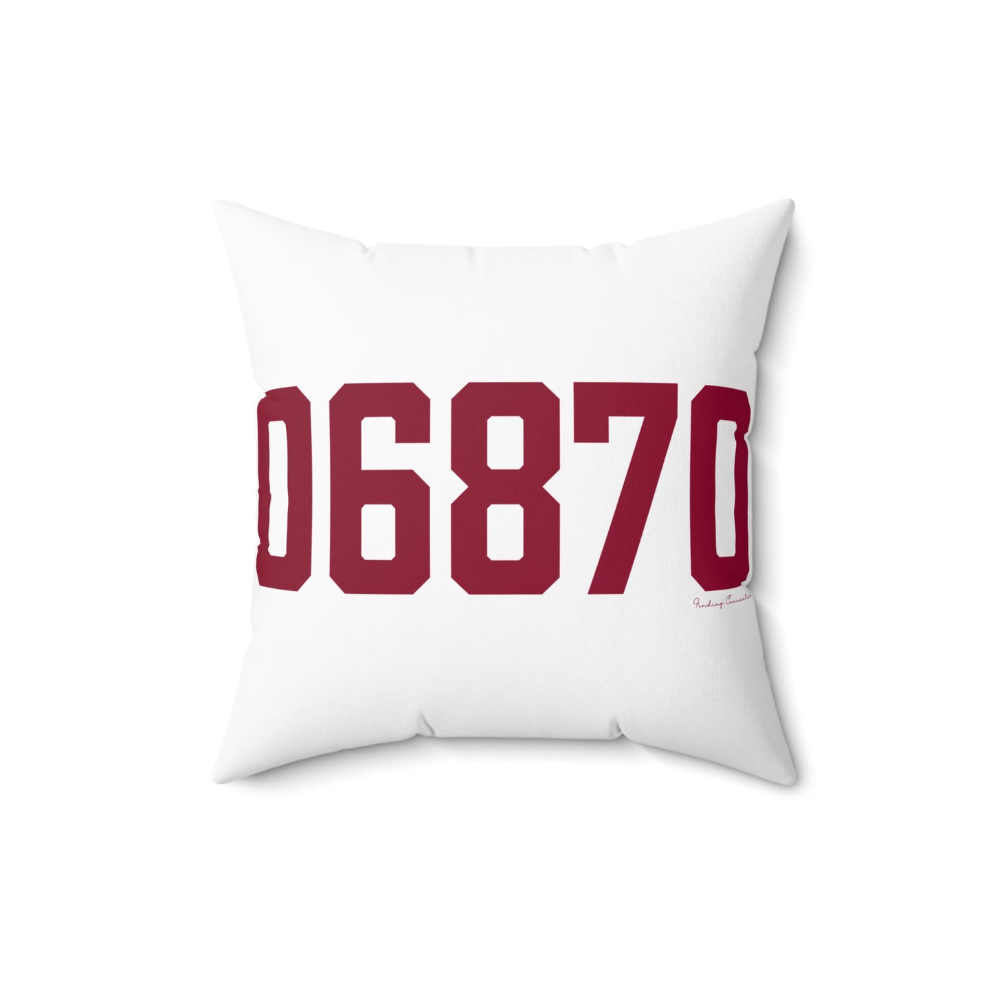 06870 - Greenwich Connecticut Zip Code Spun Polyester Square Pillow