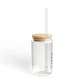 Strawberry Hill Vision Glass Can with Straw and Lid, 16oz