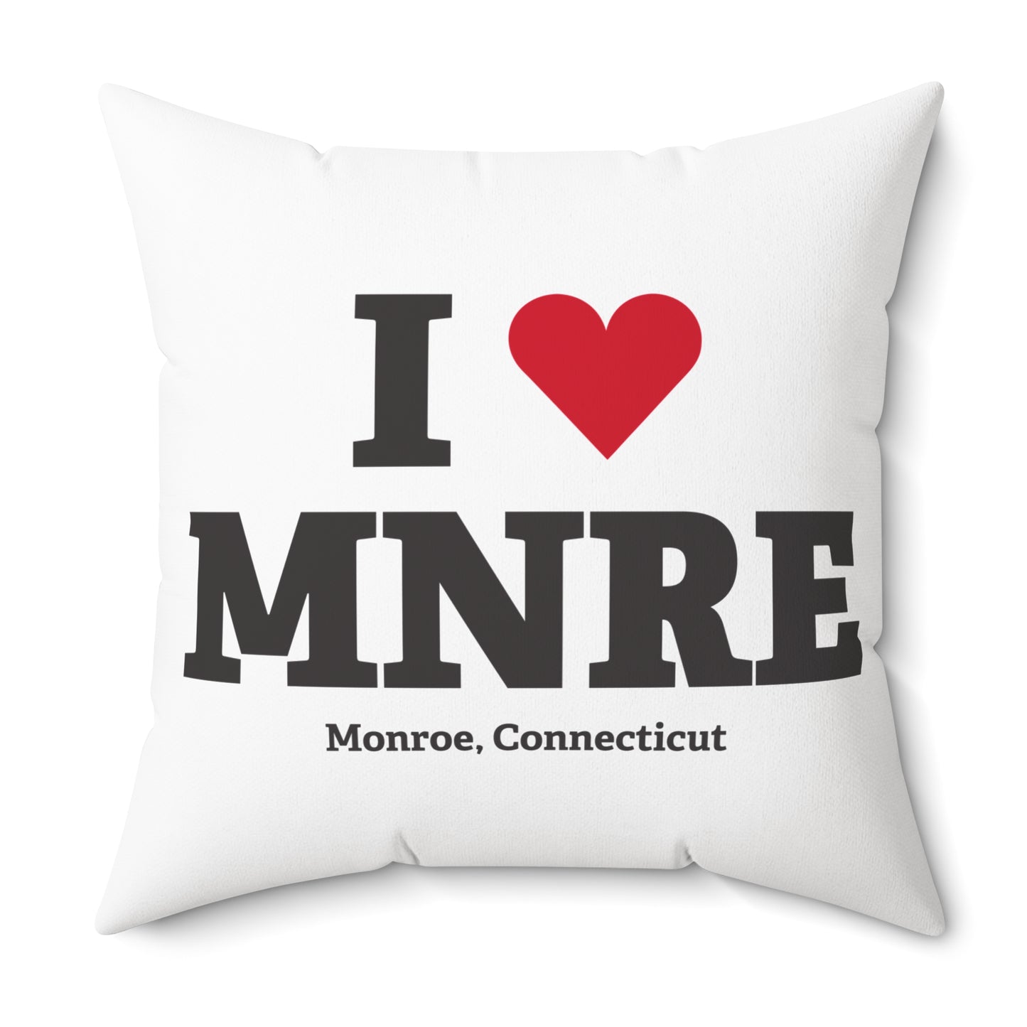 I Heart MNRE Spun Polyester Square Pillow