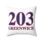 203 Greenwich Red White & Blue Spun Polyester Square Pillow