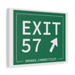 Vintage Exit 57 WCP Sign Matte Canvas, Stretched, 1.25"