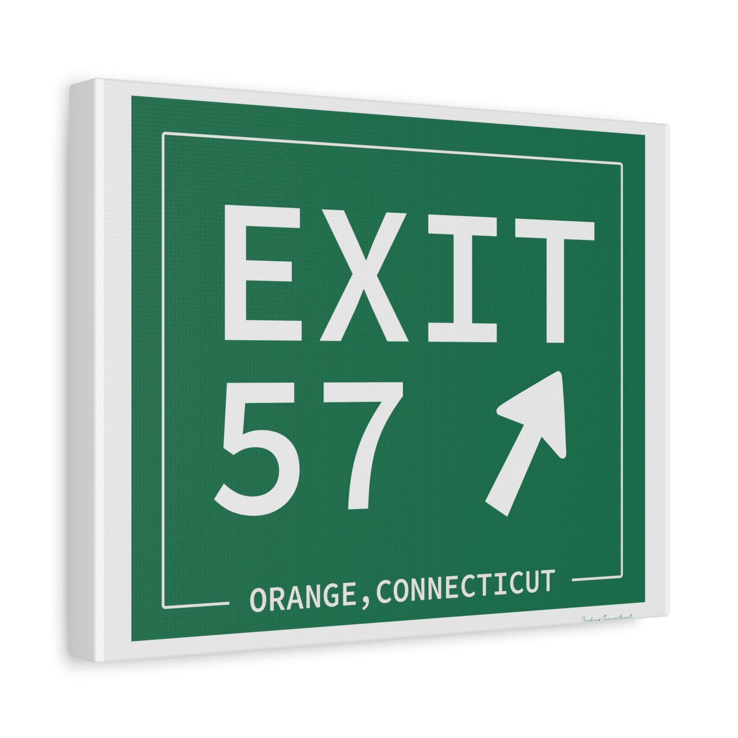 Vintage Exit 57 WCP Sign Matte Canvas, Stretched, 1.25"