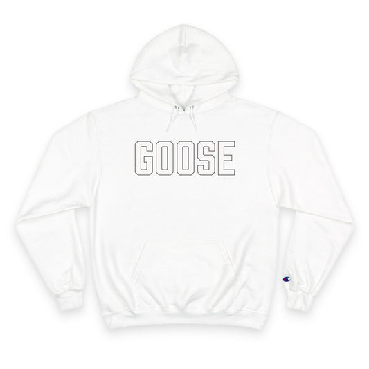 Goose ZIp Code White & Black Champion Hoodie