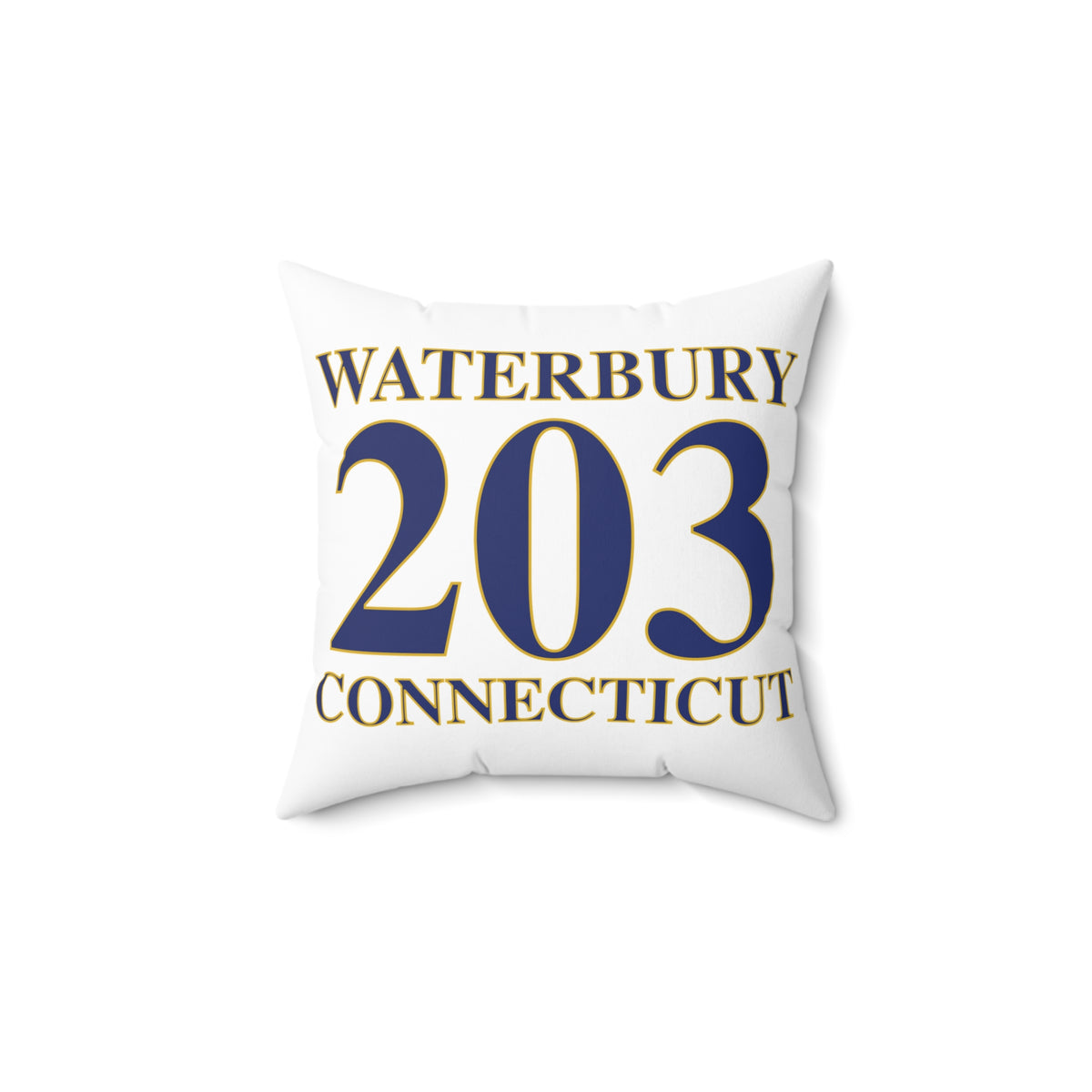 Waterbury 203 Connecticut Polyester Square Pillow