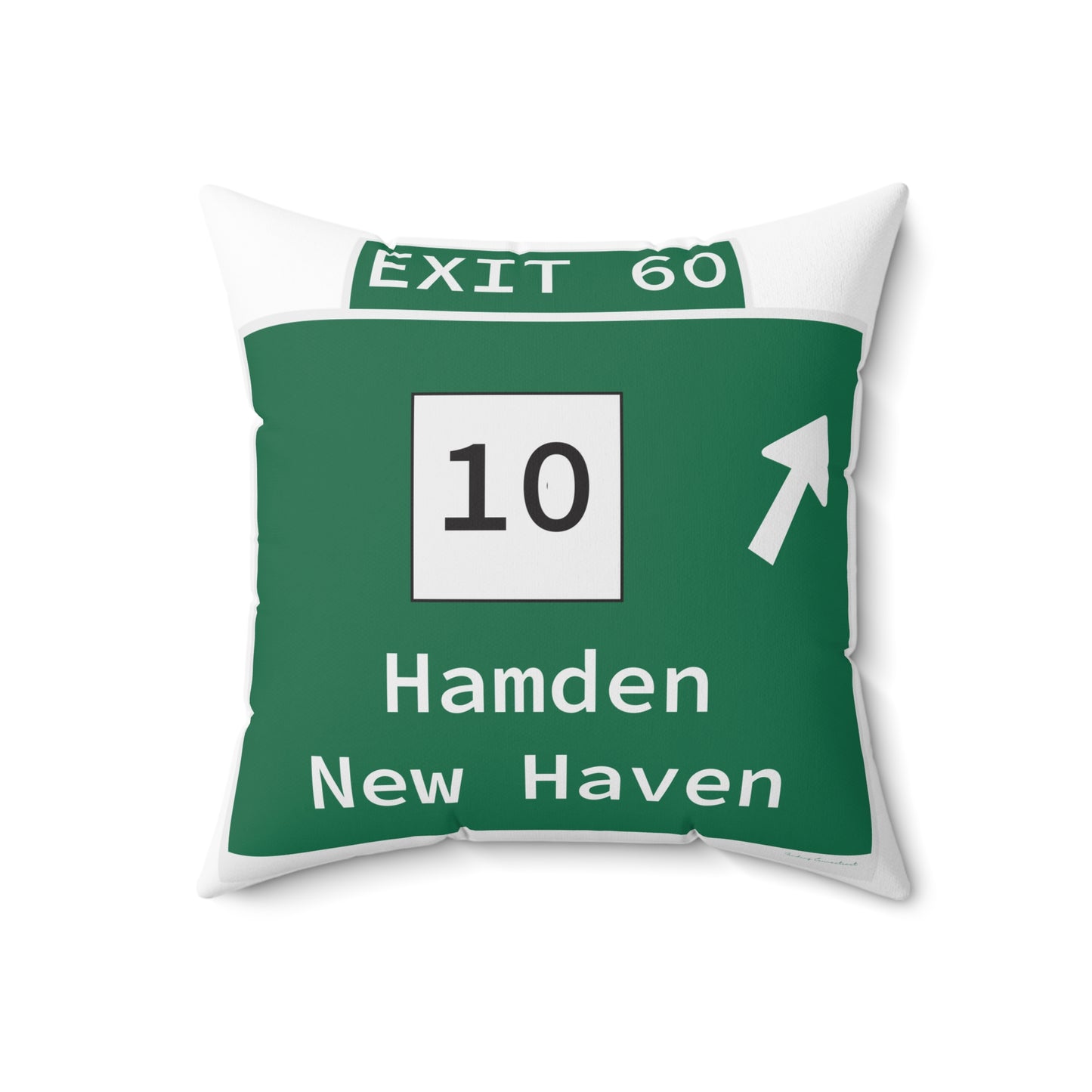 Vintage WCP Exit 60 Sign Spun Polyester Square Pillow
