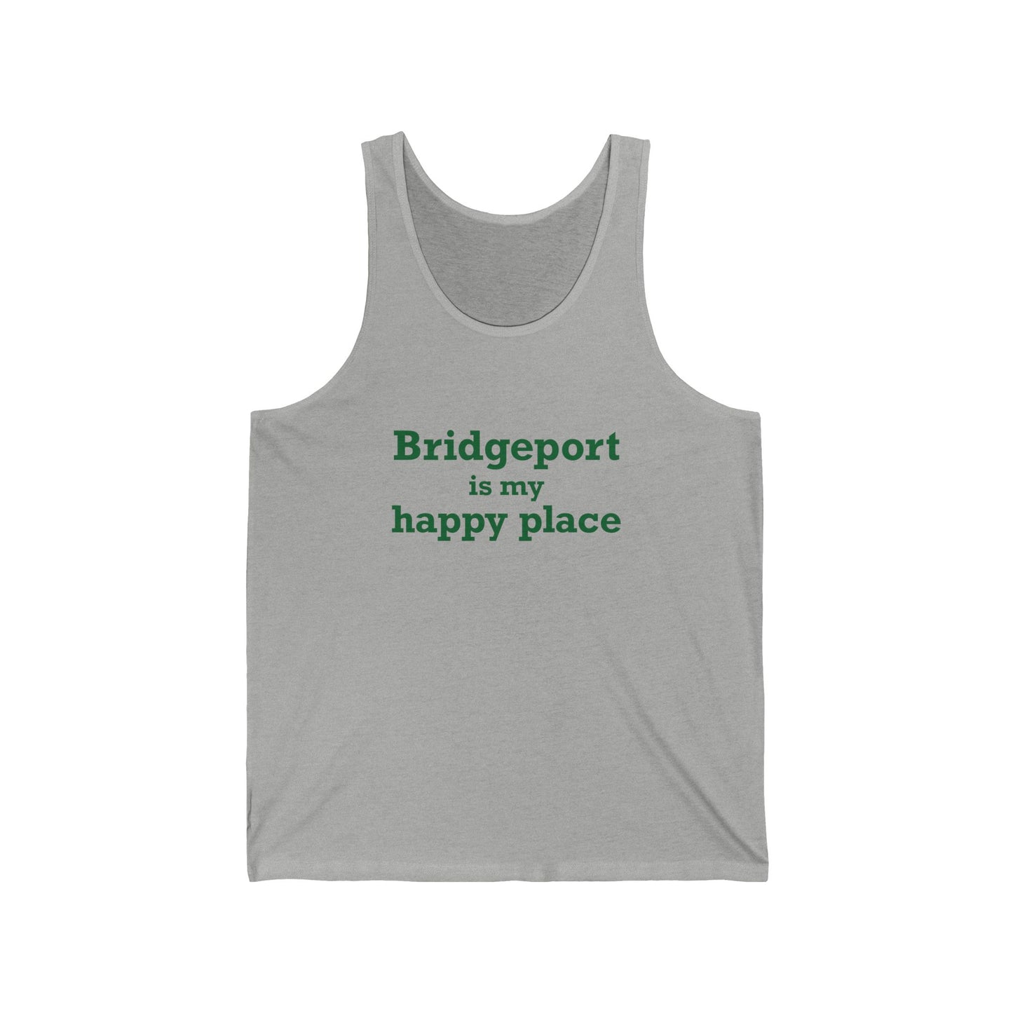 Bridgeport Is My Happy Place Unisex Jersey Tank Top
