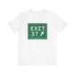 Vintage Exit 37 Merritt Parkway Sign Unisex Jersey Short Sleeve T-Shirt
