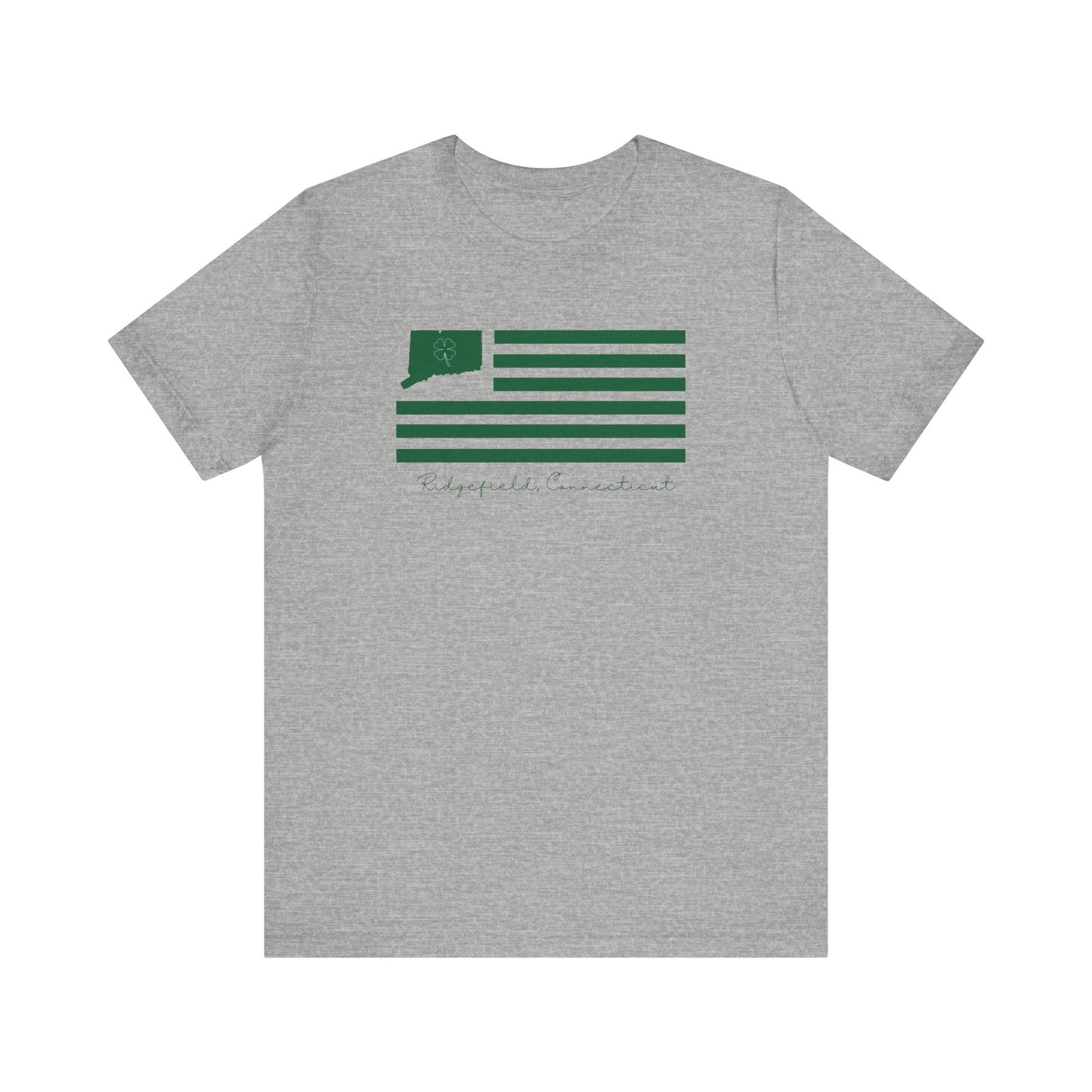 Ridgefield Connecticut St Patrick’s Day Flag Unisex Jersey Short Sleeve T-Shirt