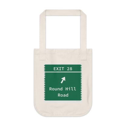 Vintage Merritt Parkway Exit 28 Sign Organic Canvas Tote Bag