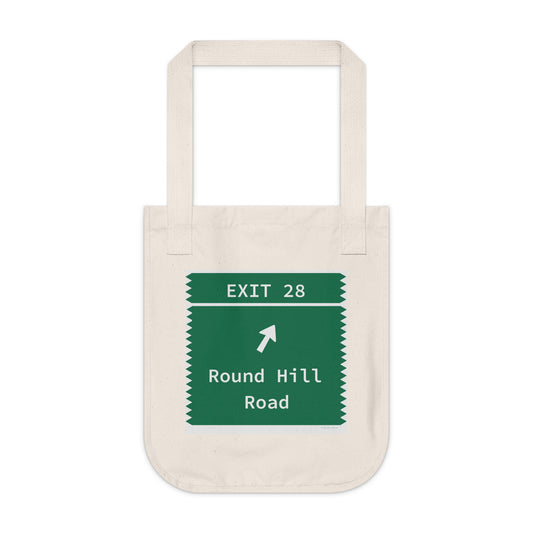 Vintage Merritt Parkway Exit 28 Sign Organic Canvas Tote Bag