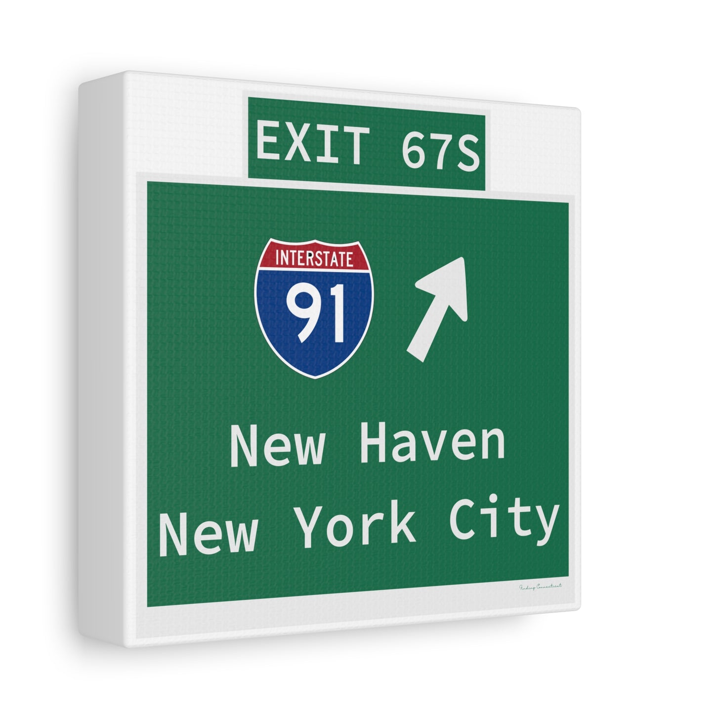 Vintage WCP Exit 67S Sign Matte Canvas, Stretched, 1.25"