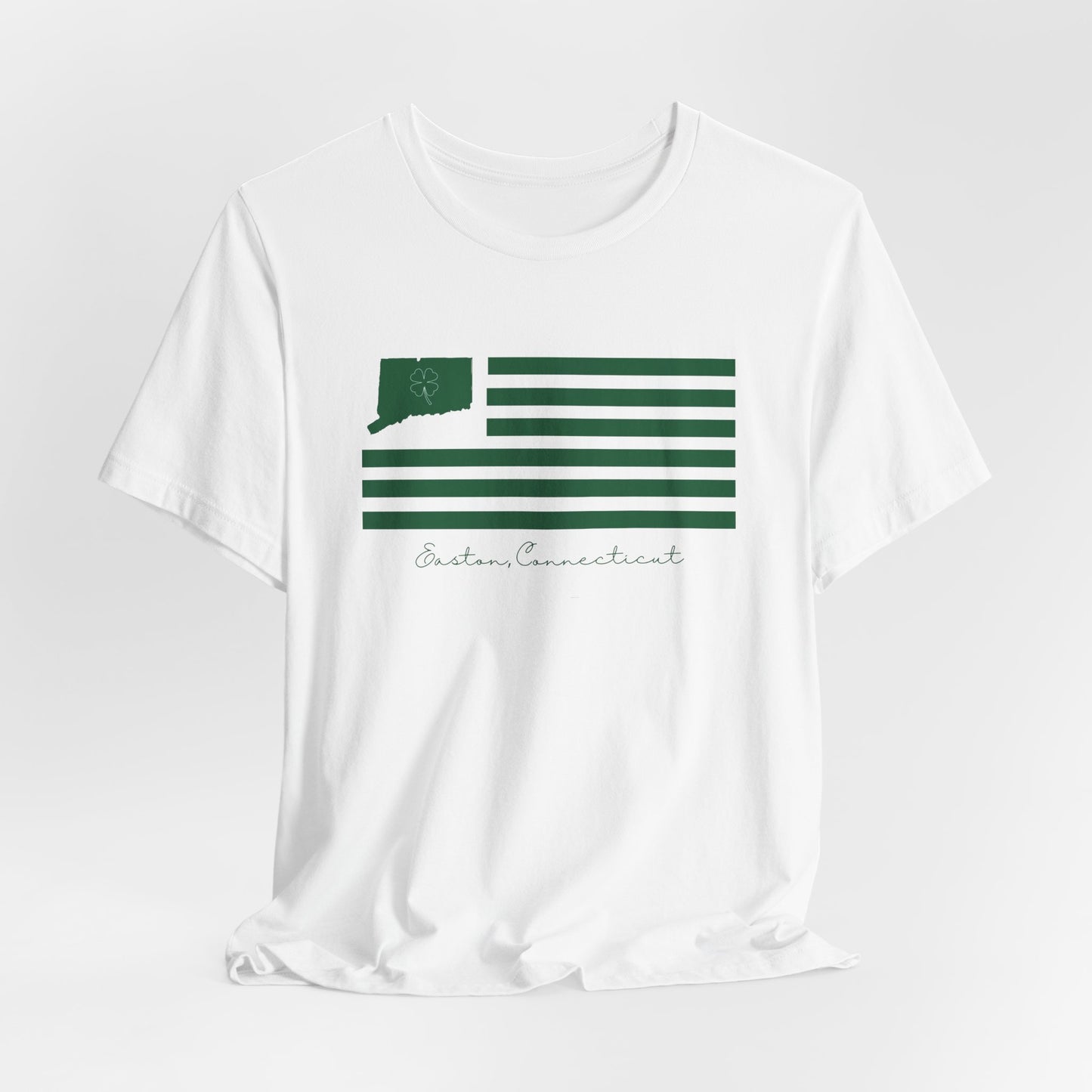 Easton Connecticut St. Patrick’s Day Flag Unisex Jersey Short Sleeve T-Shirt