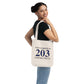 New Fairfield 203 Connecticut Organic Canvas Tote Bag