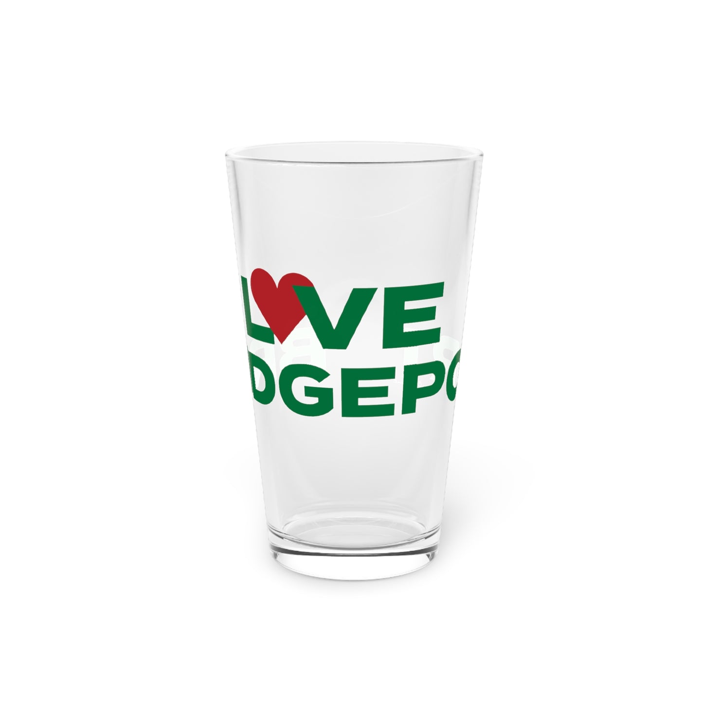 Love Bridgeport  Pint Glass, 16oz