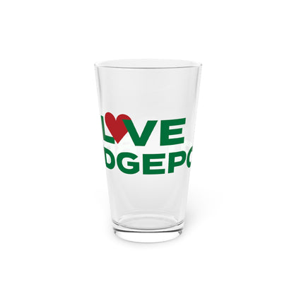 Love Bridgeport  Pint Glass, 16oz