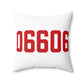 06606 Bridgeport Connecticut Zip Code Spun Polyester Square Pillow