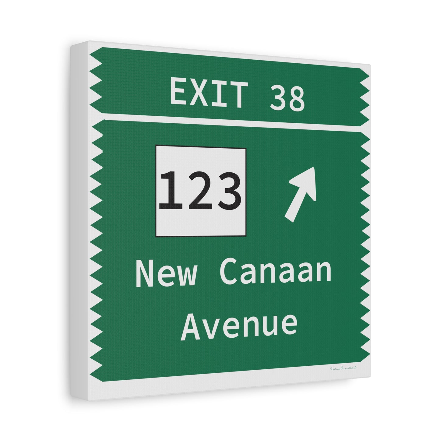 Vintage Merritt Parkway Exit 38 Sign Matte Canvas, Stretched, 1.25"
