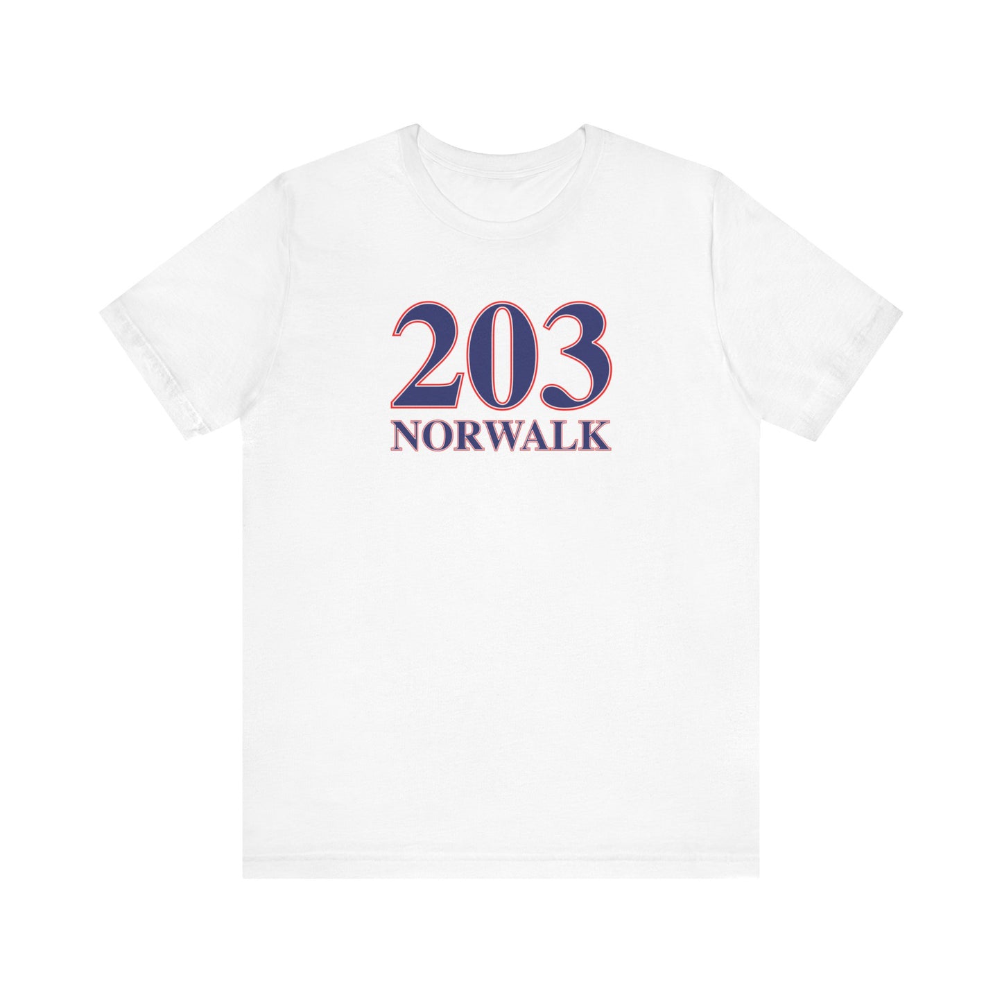 203 Norwalk Red, White & Blue Unisex Jersey Short Sleeve T-Shirt