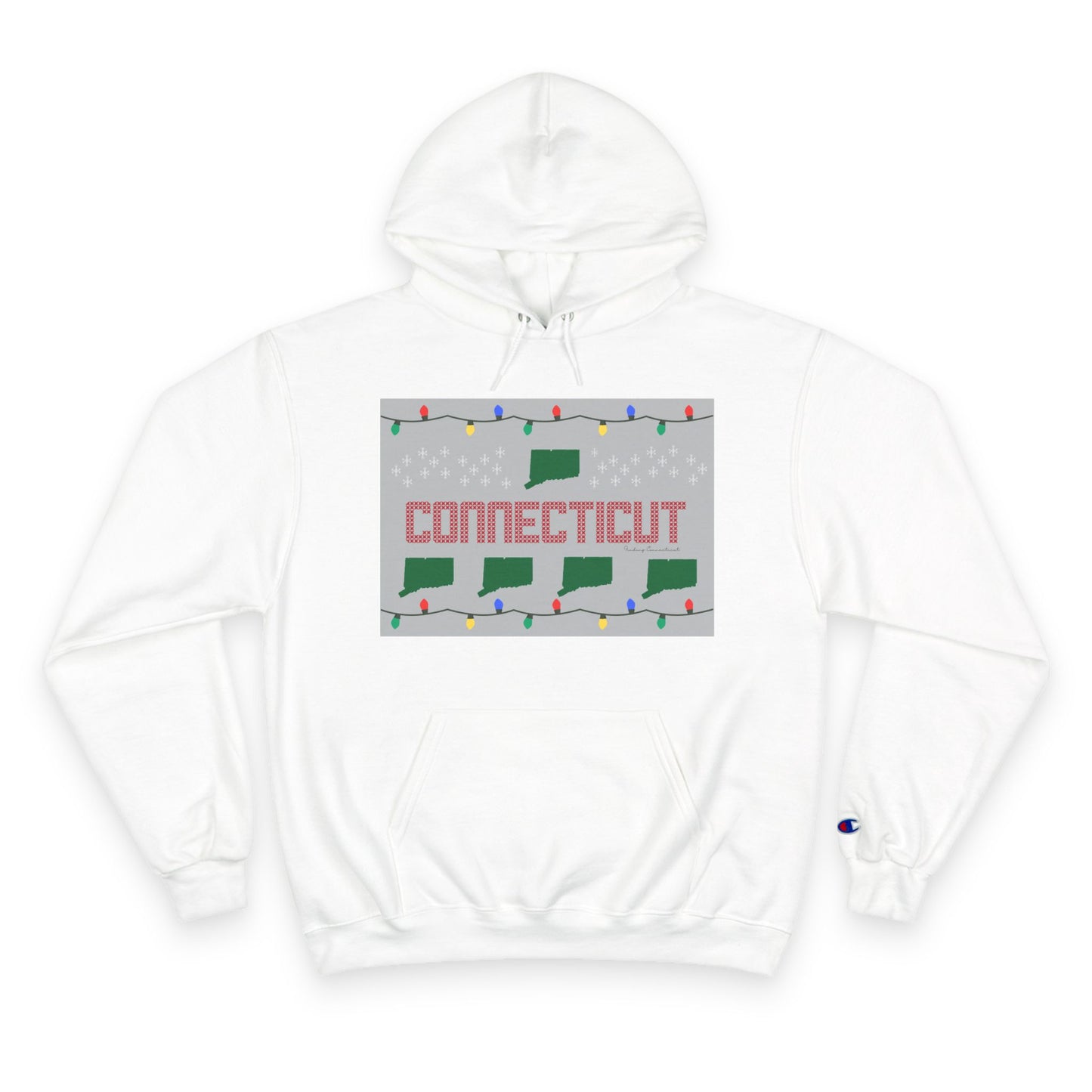 Connecticut Ugly Holiday Champion Hoodie Sweatshirt