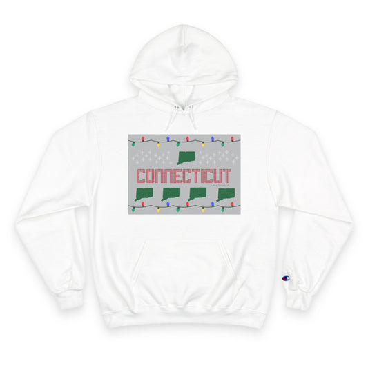 Connecticut Ugly Holiday Champion Hoodie Sweatshirt