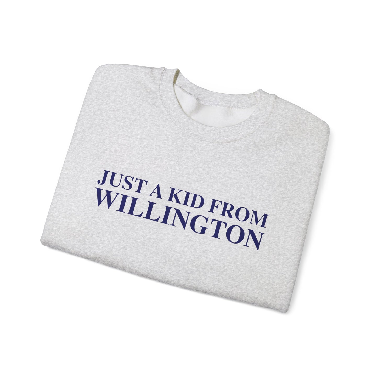 Just a kid from Willington Unisex Heavy Blend™ Crewneck Sweatshirt