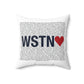 Weston Love Spun Polyester Square Pillow