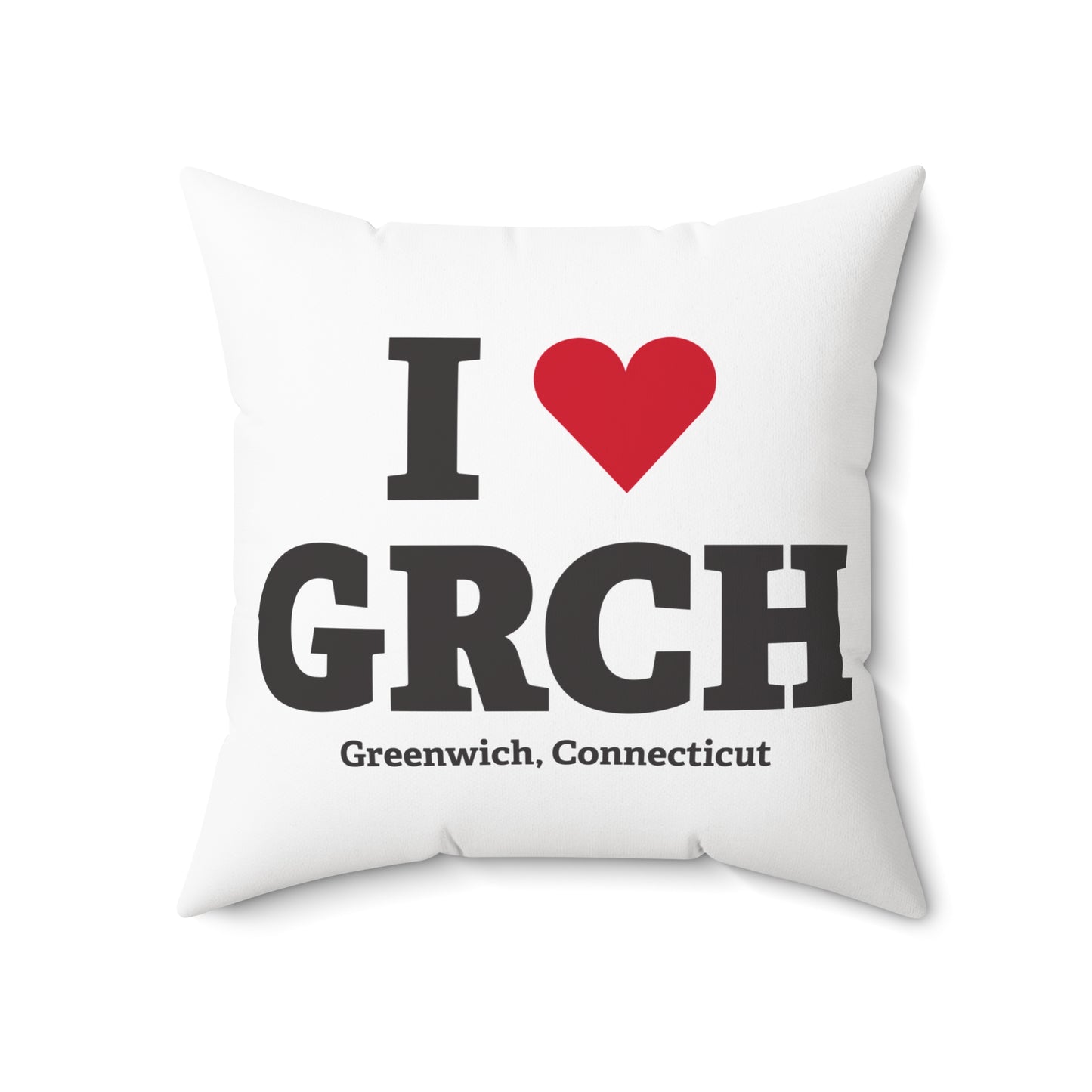 I Heart GRCH Spun Polyester Square Pillow