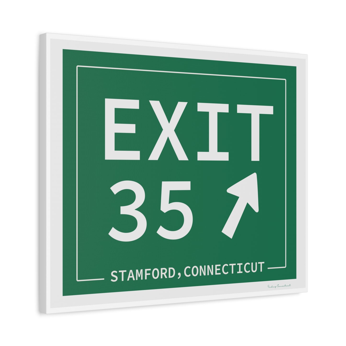 Vintage Exit 35 Merritt Parkway Sign Matte Canvas, Stretched, 1.25"