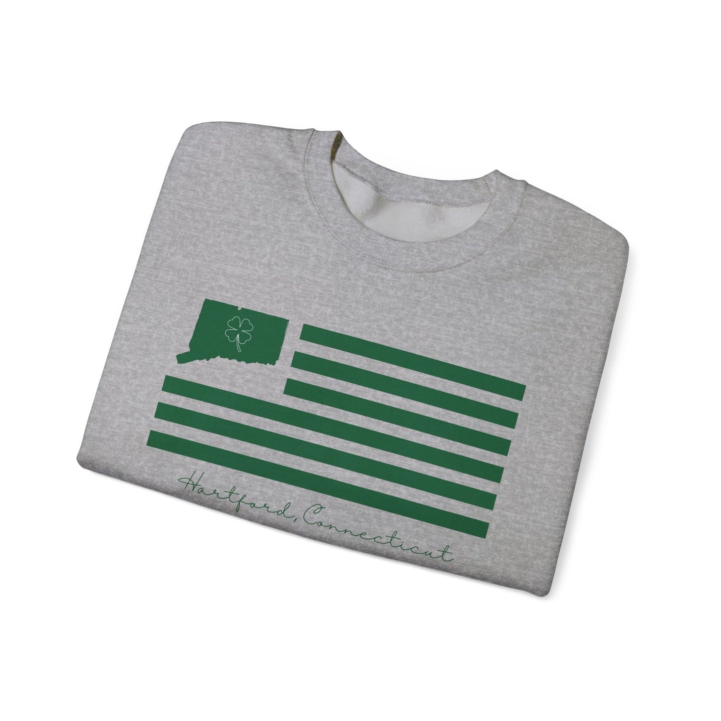 Hartford Connecticut St. Patrick’s Day Flag Unisex Heavy Blend™ Crewneck Sweatshirt