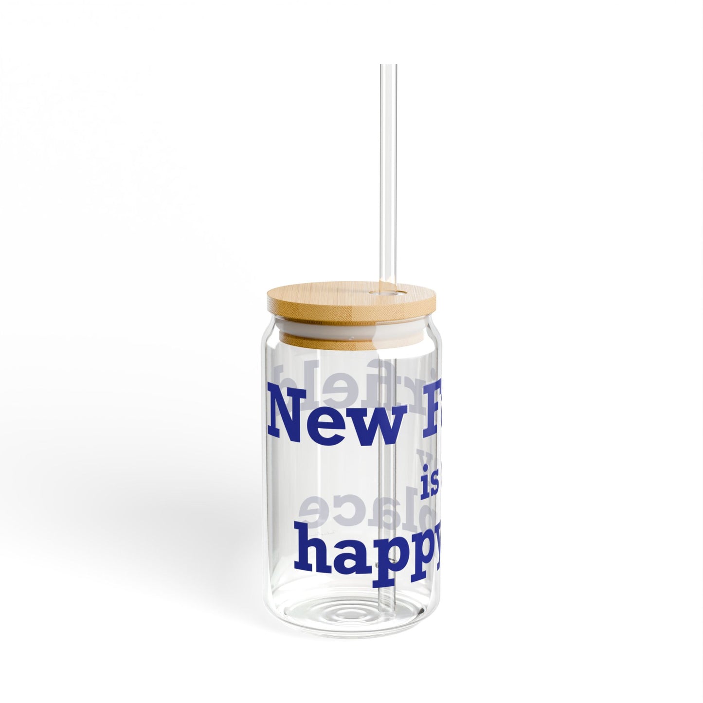 New Fairfield Is My Happy Place Sipper Glass, 16oz